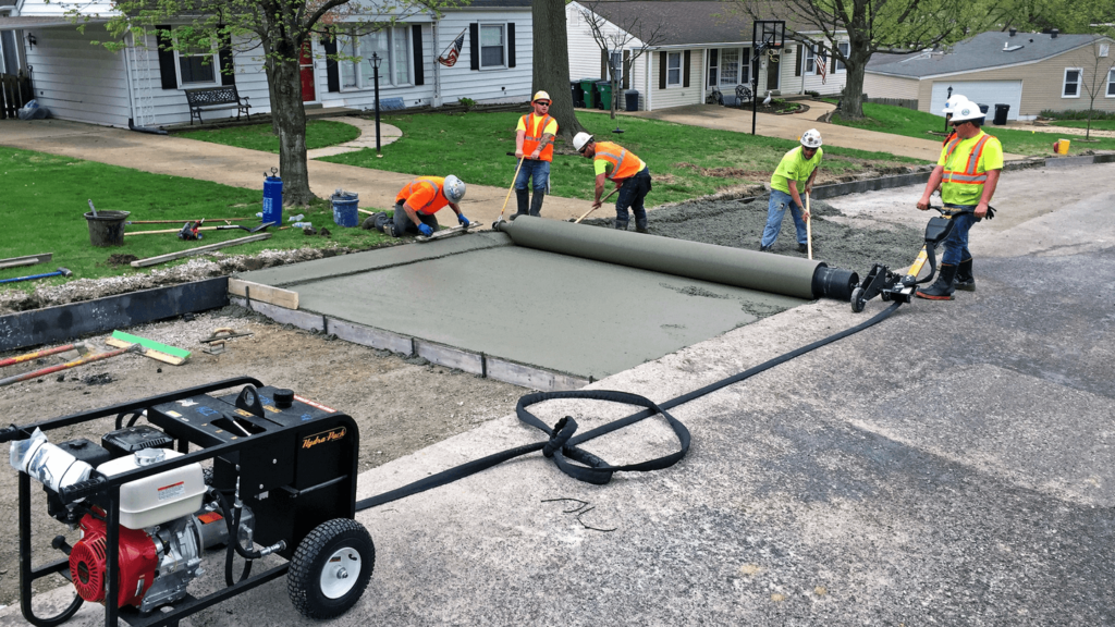 Hydra-Screed HS3000 Concrete Roller Screed Custom Street Drum