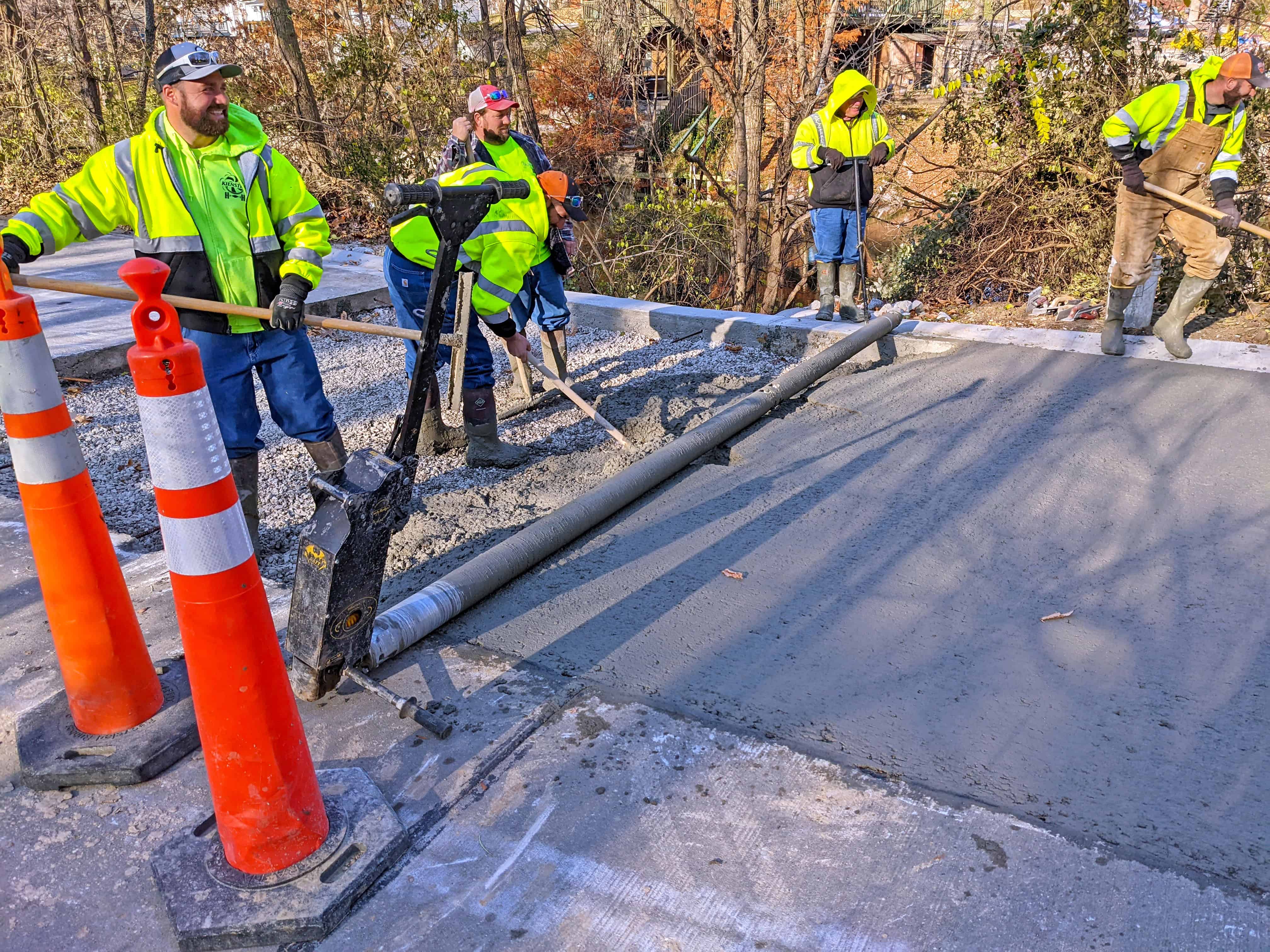 Batt Screed and Lynx System used on concrete patch and repair